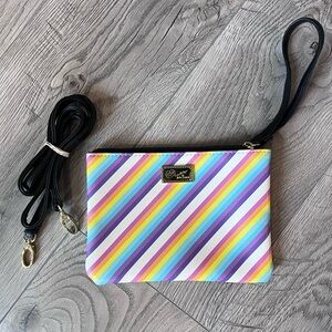 Betsey Johnson‎ striped crossbody bag or wristlet
